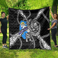 Faroe Islands Vikings Quilt Nordic Lion Bound in Runes and Chains