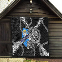 Faroe Islands Vikings Quilt Nordic Lion Bound in Runes and Chains