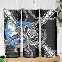 Faroe Islands Vikings Skinny Tumbler Nordic Lion Bound in Runes and Chains