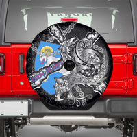 Faroe Islands Vikings Spare Tire Cover Nordic Lion Bound in Runes and Chains