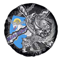 Faroe Islands Vikings Spare Tire Cover Nordic Lion Bound in Runes and Chains