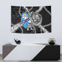 Faroe Islands Vikings Tapestry Nordic Lion Bound in Runes and Chains