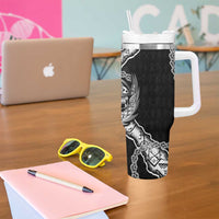 Faroe Islands Vikings Tumbler With Handle Nordic Lion Bound in Runes and Chains