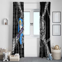 Faroe Islands Vikings Window Curtain Nordic Lion Bound in Runes and Chains