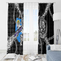 Faroe Islands Vikings Window Curtain Nordic Lion Bound in Runes and Chains