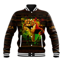 Black Power Baseball Jacket Africa Map - Wonder Print Shop