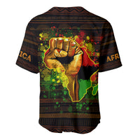 Black Power Baseball Jersey Africa Map - Wonder Print Shop