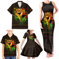 Black Power Family Matching Tank Maxi Dress and Hawaiian Shirt Africa Map - Wonder Print Shop