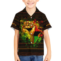 Black Power Family Matching Tank Maxi Dress and Hawaiian Shirt Africa Map - Wonder Print Shop