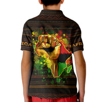Black Power Kid Polo Shirt Africa Map - Wonder Print Shop