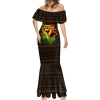 Black Power Mermaid Dress Africa Map - Wonder Print Shop