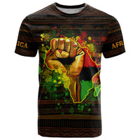 Black Power T Shirt Africa Map - Wonder Print Shop