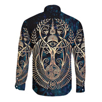 Adinkra Symbols Long Sleeve Button Shirt Tree of Life - Wonder Print Shop