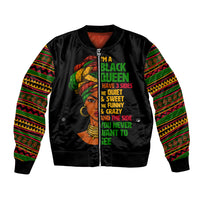Three Sides Of Me Bomber Jacket African Women Black Queen - Wonder Print Shop