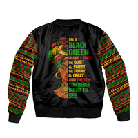 Three Sides Of Me Bomber Jacket African Women Black Queen - Wonder Print Shop