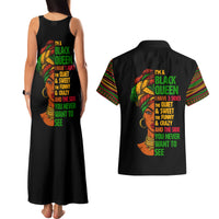 Three Sides Of Me Couples Matching Tank Maxi Dress and Hawaiian Shirt African Women Black Queen - Wonder Print Shop