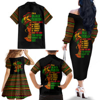 Three Sides Of Me Family Matching Off Shoulder Long Sleeve Dress and Hawaiian Shirt African Women Black Queen - Wonder Print Shop