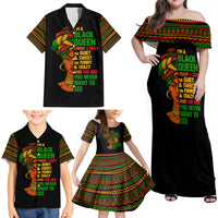 Three Sides Of Me Family Matching Off Shoulder Maxi Dress and Hawaiian Shirt African Women Black Queen - Wonder Print Shop