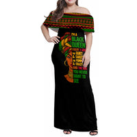 Three Sides Of Me Family Matching Off Shoulder Maxi Dress and Hawaiian Shirt African Women Black Queen - Wonder Print Shop