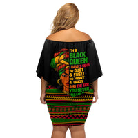 Three Sides Of Me Family Matching Off Shoulder Short Dress and Hawaiian Shirt African Women Black Queen - Wonder Print Shop