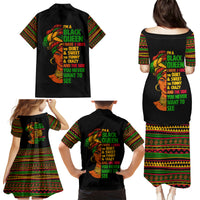 Three Sides Of Me Family Matching Puletasi Dress and Hawaiian Shirt African Women Black Queen - Wonder Print Shop