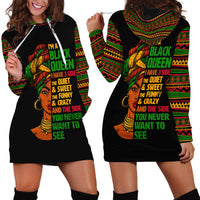 Three Sides Of Me Hoodie Dress African Women Black Queen - Wonder Print Shop