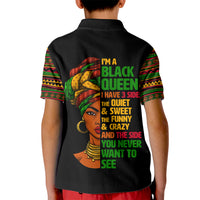 Three Sides Of Me Kid Polo Shirt African Women Black Queen - Wonder Print Shop