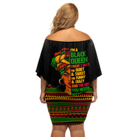 Three Sides Of Me Off Shoulder Short Dress African Women Black Queen - Wonder Print Shop