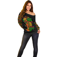 Three Sides Of Me Off Shoulder Sweater African Women Black Queen - Wonder Print Shop