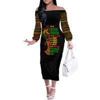 Three Sides Of Me Off The Shoulder Long Sleeve Dress African Women Black Queen - Wonder Print Shop