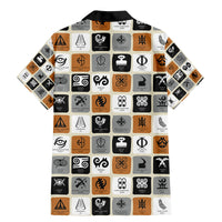 Adinkra Symbols Fashion Family Matching Mermaid Dress and Hawaiian Shirt - Wonder Print Shop