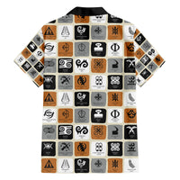 Adinkra Symbols Fashion Family Matching Off Shoulder Long Sleeve Dress and Hawaiian Shirt - Wonder Print Shop