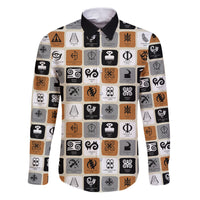 Adinkra Symbols Fashion Family Matching Puletasi Dress and Hawaiian Shirt - Wonder Print Shop