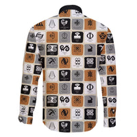 Adinkra Symbols Fashion Family Matching Short Sleeve Bodycon Dress and Hawaiian Shirt - Wonder Print Shop