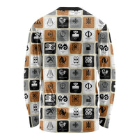 Adinkra Symbols Fashion Long Sleeve Shirt - Wonder Print Shop