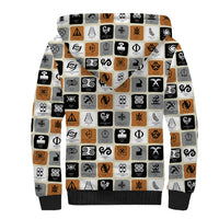 Adinkra Symbols Fashion Sherpa Hoodie - Wonder Print Shop