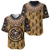 Printed Mud Cloth and Adinkra Symbol Baseball Jersey - Wonder Print Shop