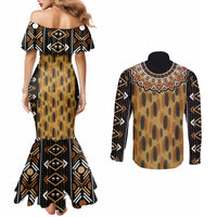 printed-mud-cloth-and-adinkra-symbol-couples-matching-mermaid-dress-and-long-sleeve-button-shirts