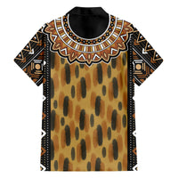 Printed Mud Cloth and Adinkra Symbol Family Matching Long Sleeve Bodycon Dress and Hawaiian Shirt - Wonder Print Shop