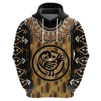 Printed Mud Cloth and Adinkra Symbol Hoodie - Wonder Print Shop