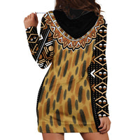 Printed Mud Cloth and Adinkra Symbol Hoodie Dress - Wonder Print Shop