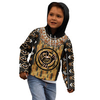 Printed Mud Cloth and Adinkra Symbol Kid Hoodie - Wonder Print Shop