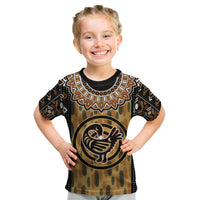 Printed Mud Cloth and Adinkra Symbol Kid T Shirt - Wonder Print Shop
