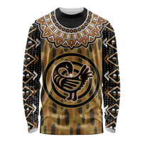 Printed Mud Cloth and Adinkra Symbol Long Sleeve Shirt - Wonder Print Shop