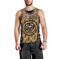 Printed Mud Cloth and Adinkra Symbol Men Tank Top - Wonder Print Shop