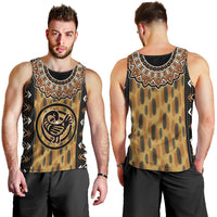 Printed Mud Cloth and Adinkra Symbol Men Tank Top - Wonder Print Shop