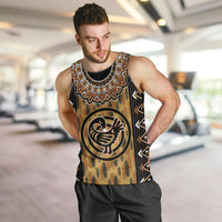 Printed Mud Cloth and Adinkra Symbol Men Tank Top - Wonder Print Shop