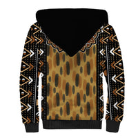 Printed Mud Cloth and Adinkra Symbol Sherpa Hoodie - Wonder Print Shop