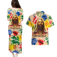 King Of Kings Mansa Musa Couples Matching Puletasi Dress and Hawaiian Shirt - Wonder Print Shop