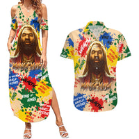King Of Kings Mansa Musa Couples Matching Summer Maxi Dress and Hawaiian Shirt - Wonder Print Shop